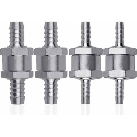 4 Pcs Clapet Anti-retour Gasoil en Alliage d\'aluminium, 6/8/10/12mm Clapet de Carburant avec Flche pour Essence Diesel Voiture Bateau Moto (1/5)