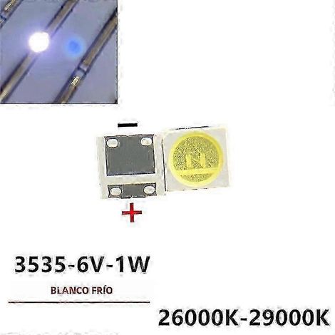 Kit de rétroéclairage LED 2025 pour téléviseurs LG (50-100 LED 2835, 3030, 3535, 3V, 6V, 1W, 3W) - Réparation d'écrans LCD - Blanc froid (1/4)