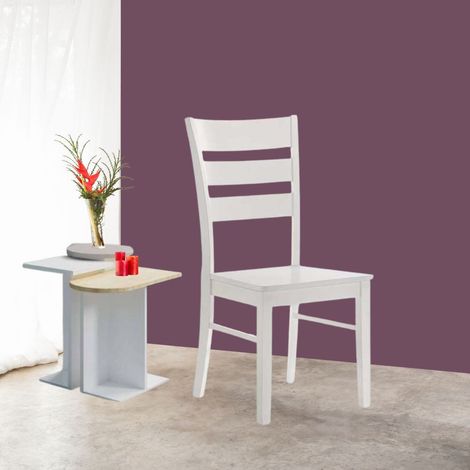 2er Set Holzstuhl Lisa in Weiß, 99x46x54.5 cm