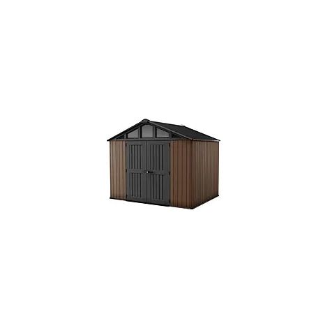 KETER Caseta de exterior Stronghold 10x8 - 305x243x251 cm y 7,4 m2 - Marrón