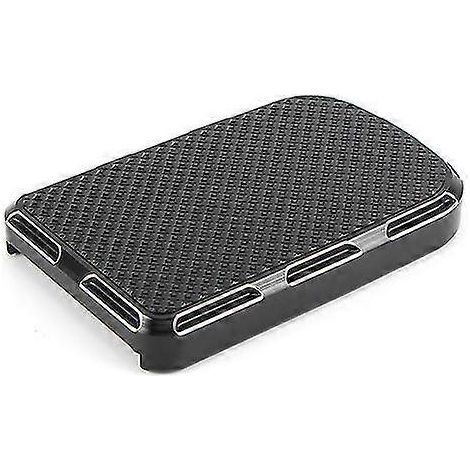 Motorrad-Fußrastenabdeckung, groß, schwarz/verchromt, mit Bremspedalabdeckung für Harley Softail Touring CVO Electra Glide Dyna Fat Boy – Schwarz/Weiß (1/5)