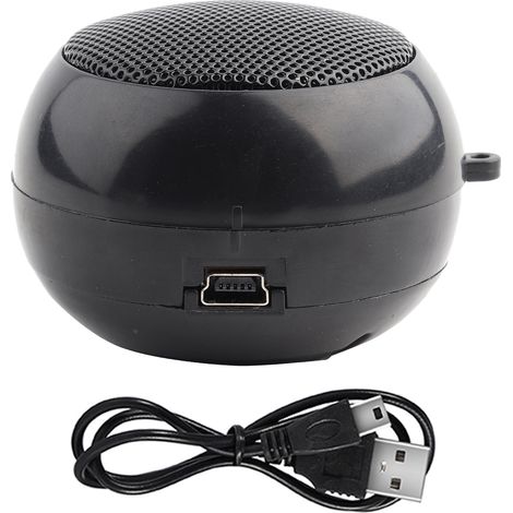Mini-Lautsprecher mit integriertem Akku für Mobiltelefon, MP3-Player und PC – Schwarz (1/5)