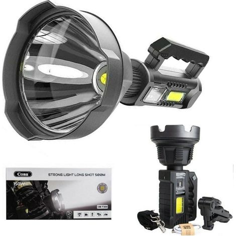 TrAdE Shop Traesio - Luce Lampada Torcia Raggio Lungo 300+ Metri 150w Pesca Caccia Monti Coba Cb-t300 - (1/5)