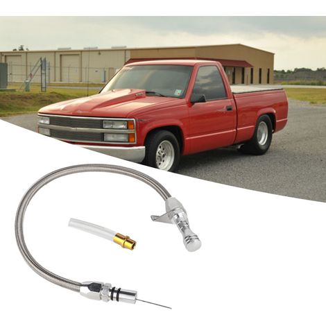 Jauge d'huile de transmission flexible argentée compatible avec les transmissions Chevy TH400, 400 et Turbo 400 (PT303) (1/5)