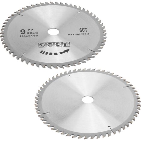 Lame de scie circulaire en carbure cémenté pour le travail du bois, accessoire pour lame de scie 9 x 60 dents, 230 mm (1/5)