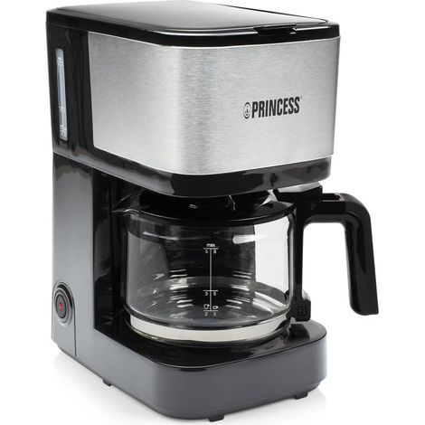 Princess 01.246030.01.001 Macchina Fa caffè, 600 W, 0.75 Litri, Acciaio Inossidabile, Nero (1/5)