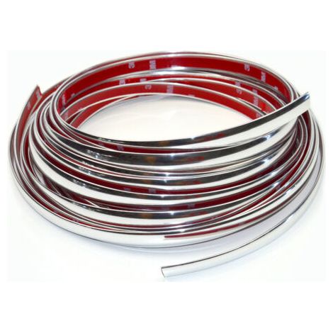 Bande Chrome Voiture 6mm5M Baguette Adhesive Chrome pour Carrosserie Fenêtre Décoration Extérieure (6mm5M) (1/5)