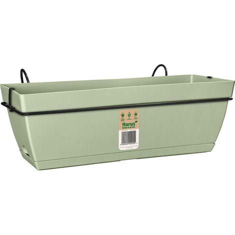Florus Paris Balcony Trough Set 50 Mint Fioriera Rettangolare