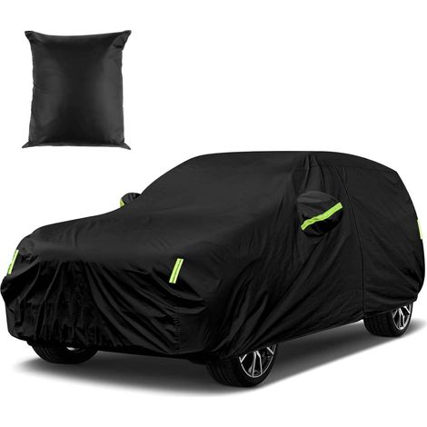 L&H-Cfcahl – Bâche pour voiture SUV imperméable 480 x 175 x 150 cm – Tissu enduit d'argent – Protection contre neige et UV – Sangles de serrage