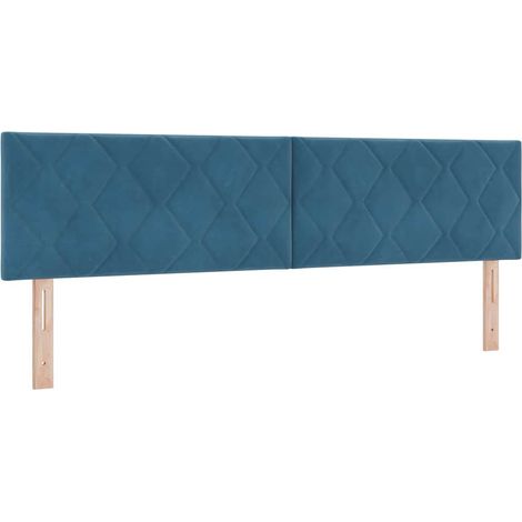 Maison Exclusive - Cabecero LED Azul Oscuro 180 cm Terciopelo