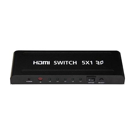 Interruttore HDMI 5x1 Yatek YK-0501, supporta il 3D, selezionare, amplificare e segnale HDMI