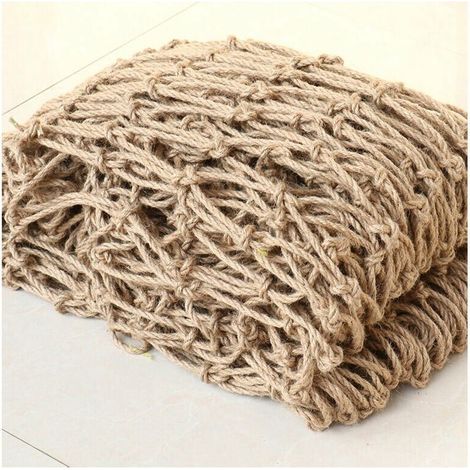 Filet pour plantes grimpantes, Naturelles Ficelle Jute Corde Filet à Plantes Grimpantes pour Plantes Grimpantes Haricots Fruits, Maille Murale Photo Suspendue Rétro ,( Corde de 10 mm d'épaisse (1/5)