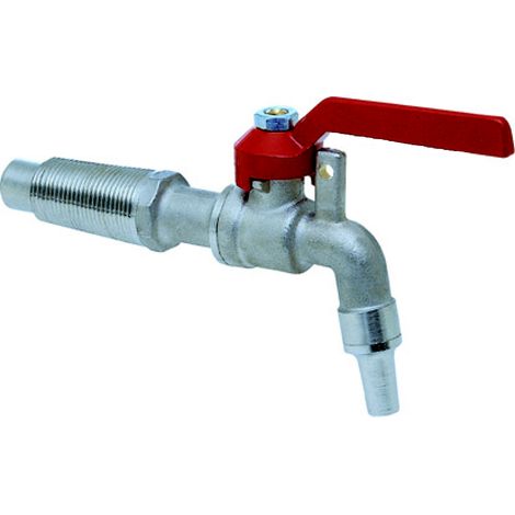 Rubinetto a sfera per botti in ottone 12 mm con portalucchetto accessori fusti contenitori (1/2)