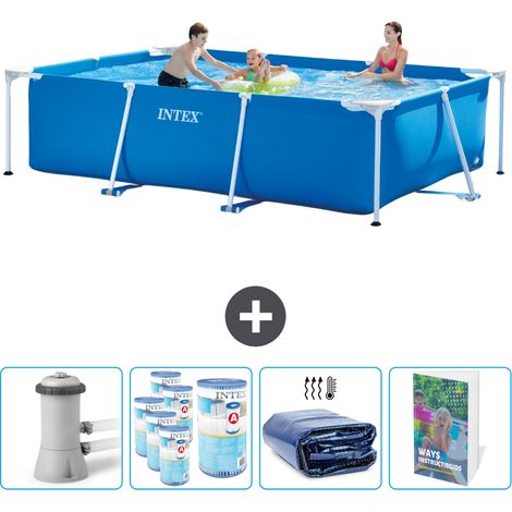Intex Piscina con struttura Rettangolare - 300x200x75 cm - 7-pezzi  SCB118