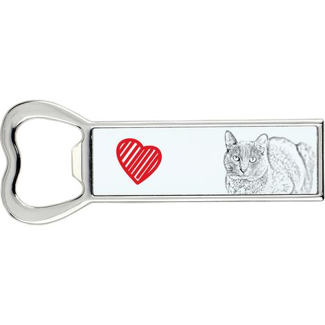 Korat - un apribottiglie con un gatto, un apri-frigo personalizzato, un regalo unico per uomo firmato Art-Dog (1/5)