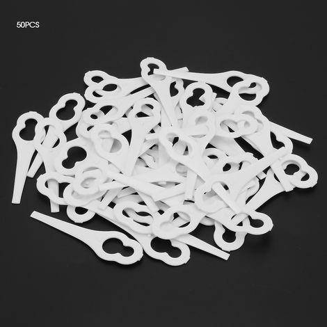 50 lames de coupe-bordures en plastique pour tondeuse à gazon BOSCH ALM 28 30 (blanches) (1/5)