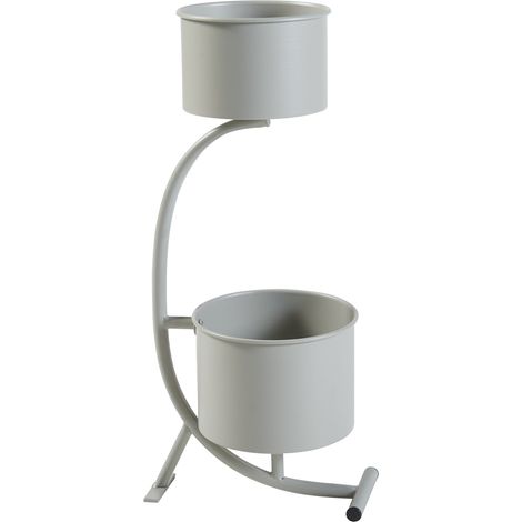 Portavasi da esterno 63 x 29 x 21 cm grigio chiaro 030010311
