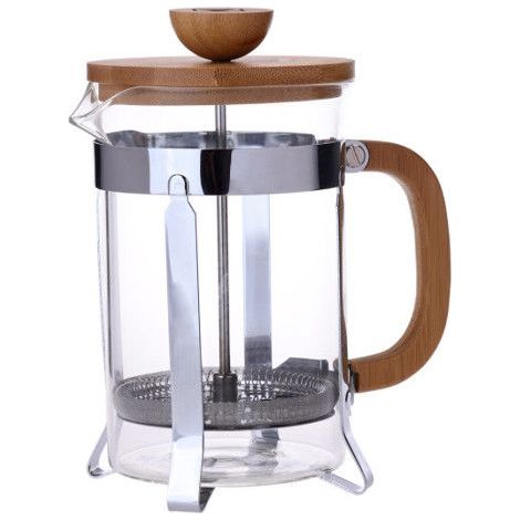 Cafetière à Piston 800 ml avec Manche et Couvercle en Bambou (1/4)