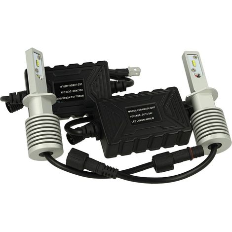 Kit Full Led Canbus H1 30W Slim 12V 24V Dissipatore In Alluminio 3000 Lumens Bianco Ghiaccio (1/3)