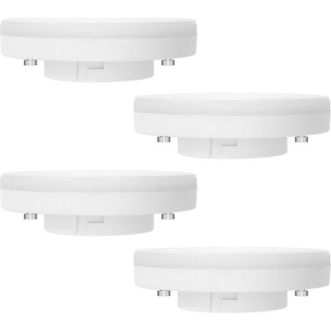 GX53 LED Bulb 7W, Neutral White 4000K, Non-Dimmable, Equivalent to 50W Halogen Bulb, GX53 LED Light Bulb for Spotlights, Display Cabinets, 180°, AC 220V, 665LM, Pack of 4 (1/5)