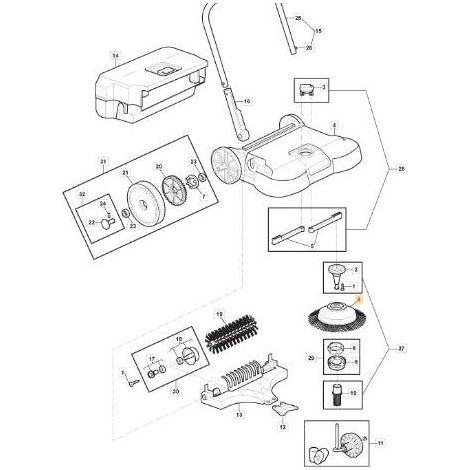 SPAZZOLE SWP 475 - SWP 577 ORIGINALE STIGA - 118820838/0
