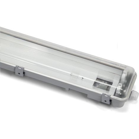 PLAFONIERA X TUBO LED - VOLT 230 WATT 2X 9 G13 IP65 CM 65,5X11,5 H.CM 8,6 - 1 pezzo (1/5)