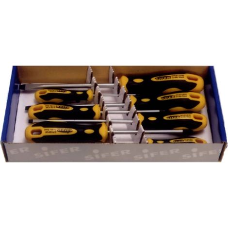 sifer juego 7 destornilladores bocas plana-recta-ph 531510