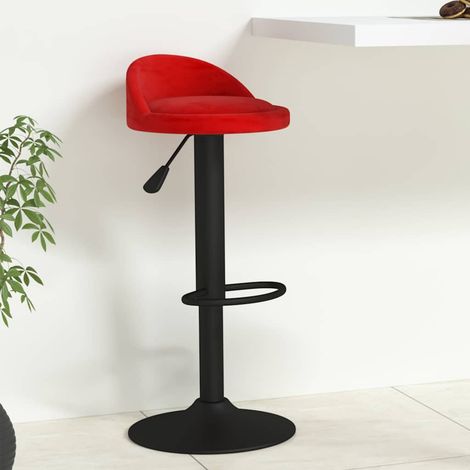 vidaXL Tabouret de bar Rouge bordeaux Velours (1/5)