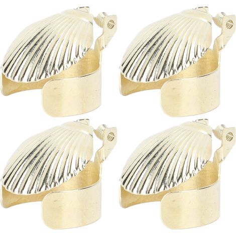 Lot de 4 éteignoirs à bougie en fer doré, extincteur et bouchon à bougie automatique motif coquille pour éteindre (1/5)
