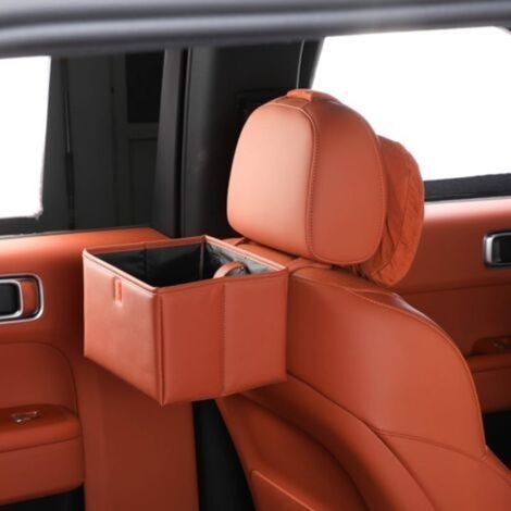 Poubelle de voiture étanche, grande capacité, pliable, multifonction, pour camion, SUV, maison, bureau (orange)