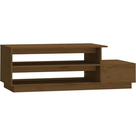 Maison Exclusive - Mesa de centro madera maciza de pino marrón mi (1/5)