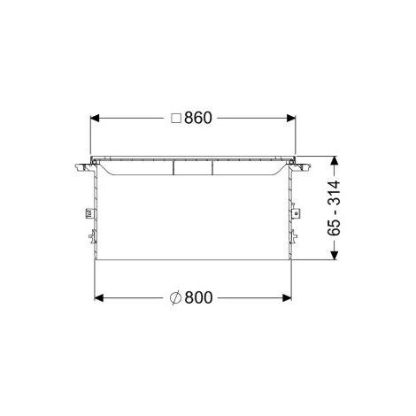 Pièce d'appui KESSEL 8740175 avec plaque de recouvrement