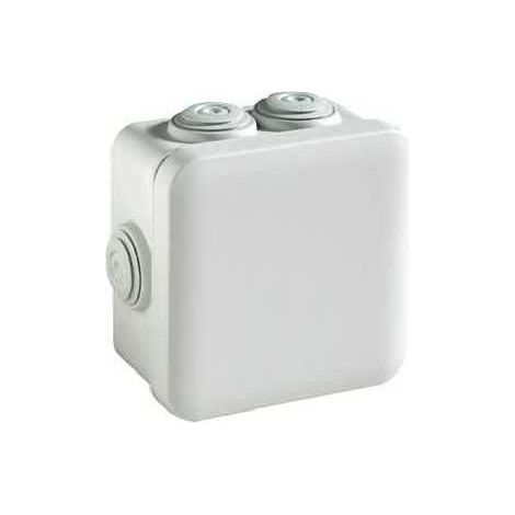 Caja IP55 CUADRADA 80x80 con 7 conos y protección contra polvo y agua.
