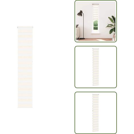 Zebrarollo Marmorbeige 50x230 cm Stoffbreite 45,9 cm Polyester - Zebra-Jalousie - Zebra-Jalousien - Zebra-Rollo - Doppelrollo (1/5)