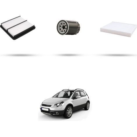 Kit tagliando 3 filtri compatibile con Fiat Sedici (189) 1.6 16v 79kw dal 2006 (1/4)