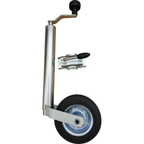 Steering wheel with fork diameter 48mm + trailer flange, classic jockey wheel for trailer