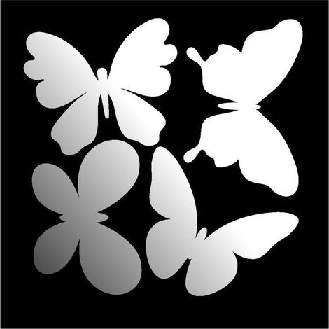 Decorative miroir butterflies, 20 x 20 cm (1/3)