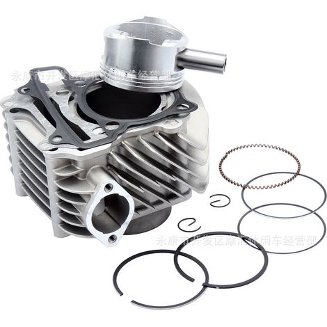 Pièces détachées pour skateboard, moto, quad, karting de plage à quatre roues : chemise de culasse, bloc-cylindres et piston 61 mm pour moteur GY6 200 cm³. (1/4)