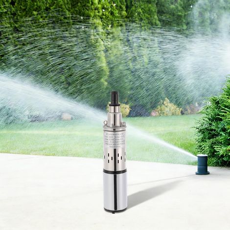 Pompe à eau solaire pour puits profond 280W, pompe à eau solaire pour forage, pompe solaire immergée pour ferme en acier inoxydable, pompe à eau immergée DC 48V (1/5)
