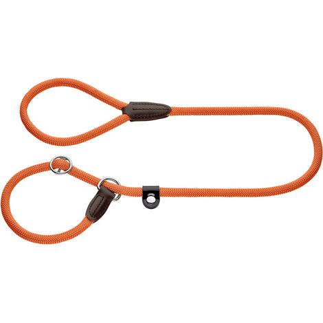 Laisse pour Chien Retriever, Couleur : Orange, Collier intégré, réglable en continu, résistante aux intempéries, Facile d'entretien, adhérente, Corde Robuste avec Embouts en Cuir (1/4)