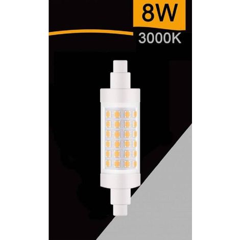 TrAdE Shop Traesio - Lampadina Led R7s 8 Watt 880 Lumen 78mm Luce 3000k 4000k 6500k Sparac-r7s-8w-001 - -Bianco Caldo -