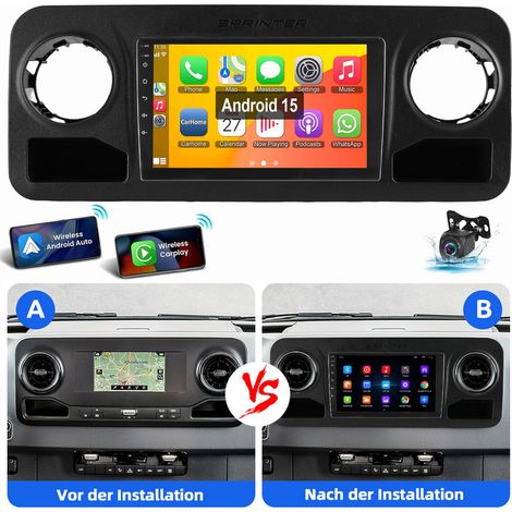 Autoradio Android 15 pour Mercedes Benz Sprinter W907 2019-2023 GPS WIFI RDS 1+32G CAM (1/5)