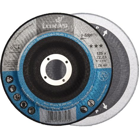 Lukas Fächerscheibe 125 mm ZK 80 U-Kante PRO Verrundung (1/5)