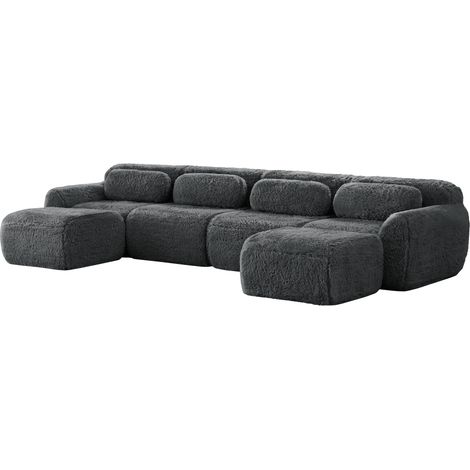Canapé Cloud Sofa modulable plush gris 378.00x179.00x73.00 ZIPSOFA Canapé Canapé (1/5)