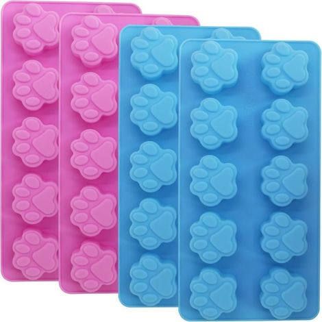 Lebensmittelechte Silikonform – Tierpfotenform – Ofen-, gefrier- und spülmaschinenfest – 4er-Set (1/5)
