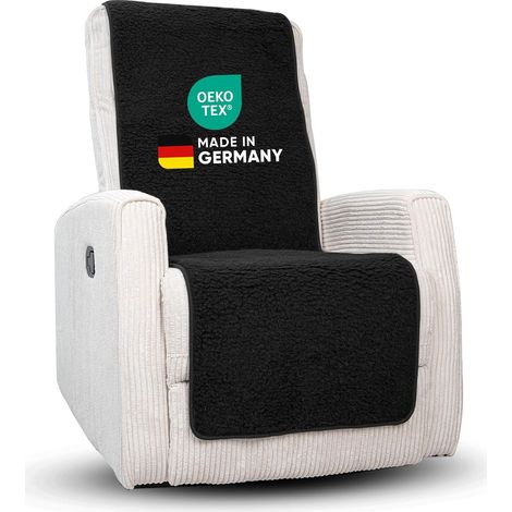 Novaliv housse de fauteuil relax anthracite - housse de fauteuil universelle sans accoudoirs - housse de fauteuil de protection en laine vierge -