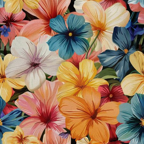 Dekorativer Outdoor-Stoff Oxford - Motiv Blumen I DX5563 (1/5)