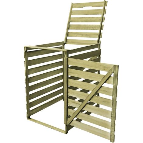 Cobertizo para contenedor de basura de madera impregnada 240 L vidaXL