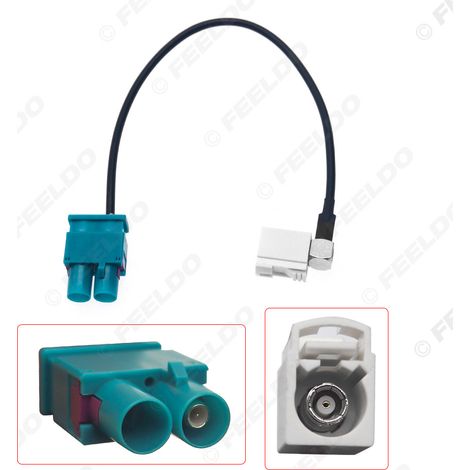 Câble adaptateur pour voiture FAKRA-Z 2 mâle vers FAKRA-B 1 femelle, câble de conversion d'antenne radio FM (1/5)