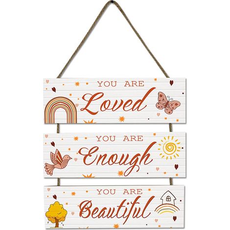 Pendentif Bois - Arc-en-ciel Décor Murale Suspendu - Style Bohème et Ferme - Pour Intérieur Maison Bureau - 1 Pièce (1/5)